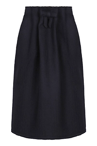 Prada Chevron Wool Midi Skirt