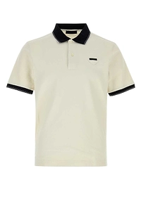 Prada Contrast-Trim Piqué Polo Shirt