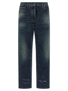 Prada Distressed Straight-Leg Jeans