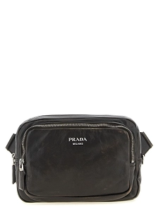 Prada Distressed Zipped Shoulder Bag
