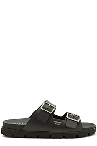 Prada Double-Buckle Slide Sandals