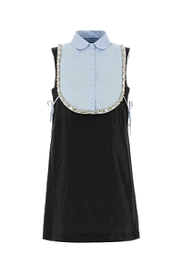 Prada Embellished Bib-Collar Dress