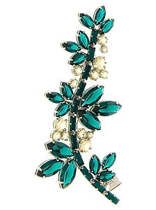 Prada Embellished Flowers Brooch