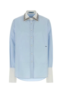 Prada Embellished Collar Shirt