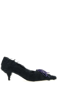 Prada Embellished Satin Pumps