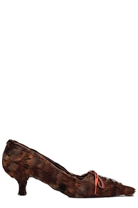 Prada Embellished Satin Pumps