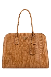 Prada Embossed Large Top Handle Bag
