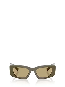 Prada Eyewear Triangular Logo Butterfly Frame Sunglasses