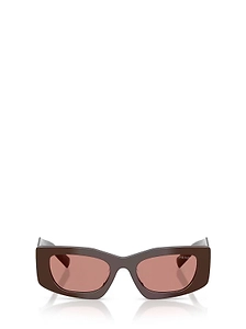 Prada Eyewear Triangular Logo Butterfly Frame Sunglasses