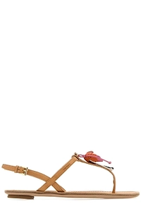 Prada Floral Detailed Thong Sandals