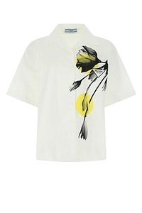 Prada Floral Printed Short-Sleeve Shirt