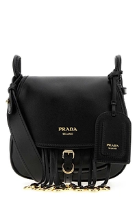 Prada Fringed Saddle Shoulder Bag