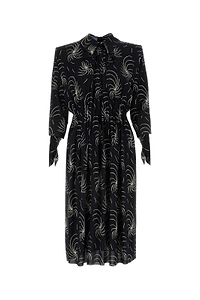 Prada Graphic-Printed Crepe Shirt Dress