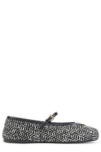 Prada Herringbone Strap Ballet Flats