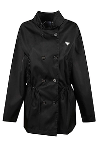 Prada Hooded Double-Breasted Coat