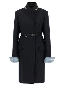 Prada Jewel Collar Coat
