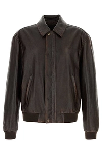 Prada Leather Bomber Jacket