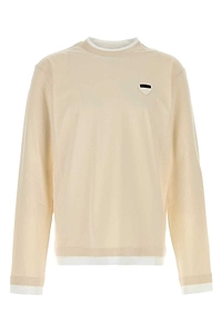Prada Layered Trim Long-Sleeved T-Shirt