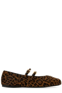 Prada Leopard-Printed Ballerina Flats