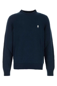 Prada Logo Embroidered Knitted Sweater