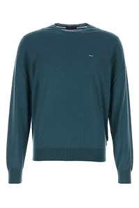 Prada Logo Crew-Neck Knitted Sweater