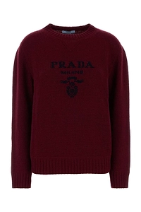 Prada Logo Crew-Neck Knitted Sweater
