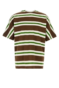Prada Logo Detailed Striped T-Shirt