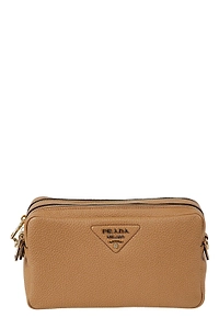 Prada Logo Detailed Zipped Crossbody Bag
