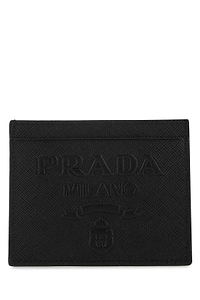Prada Logo Embossed Cardholder