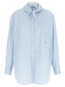 Prada Logo Embroidered Long Sleeved Shirt
