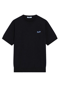 Prada Logo-Intarsia Short-Sleeved Crewneck Jumper
