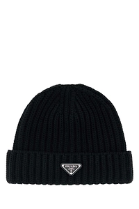 Prada Logo Patch Beanie