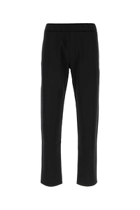 Prada Logo-Patch Straight-Leg Trousers