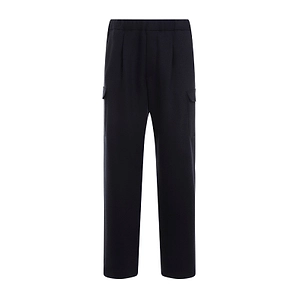 Prada Logo-Patch Tapered Leg Cargo Pants