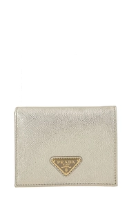 Prada Logo Plaque Bi-Fold Wallet