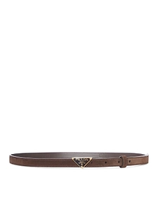 Prada Logo Plaque Buckled Belt