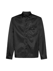 Prada Logo Plaque Chest Pocket Shirt