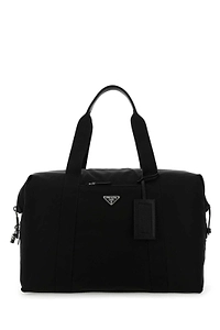 Prada Logo Plaque Duffle Bag