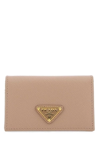 Prada Logo Plaque Fold Over Cardholder