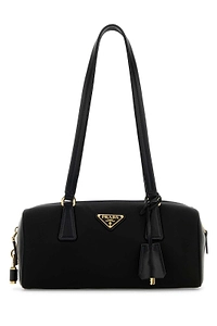 Prada Logo Plaque Padlock-Detailed Medium Tote Bag