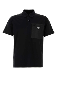 Prada Logo Plaque Short-Sleeved Polo Shirt
