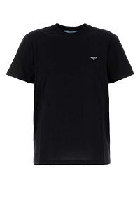 Prada Logo Plaque Short Sleeved T-Shirt