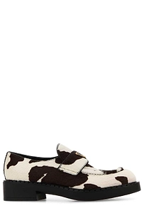 Prada Logo Plaque Slip-On Loafers