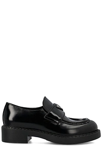Prada Logo-Plaque Slip-On Flat Shoes