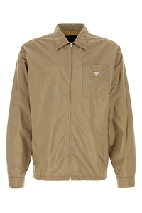 Prada Logo Plaque Zip-Up Jacket