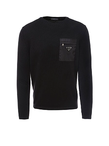 Prada Logo Pocket Knitted Jumper