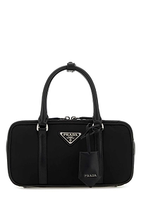 Prada Logo-Plaque Zipped Tote Bag