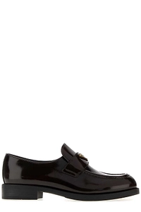 Prada Logo Strap Loafers