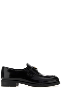 Prada Logo Strap Flat Shoes