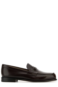 Prada Logo-Triangle Slip-On Penny Loafers